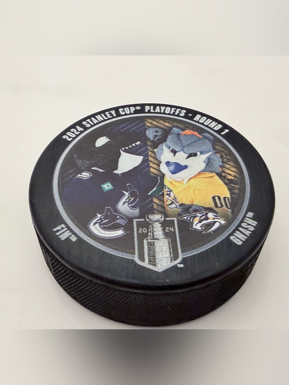 2024 Playoffs Nashville Predators Vs Vancouver Canucks Mascot Battle Puck
